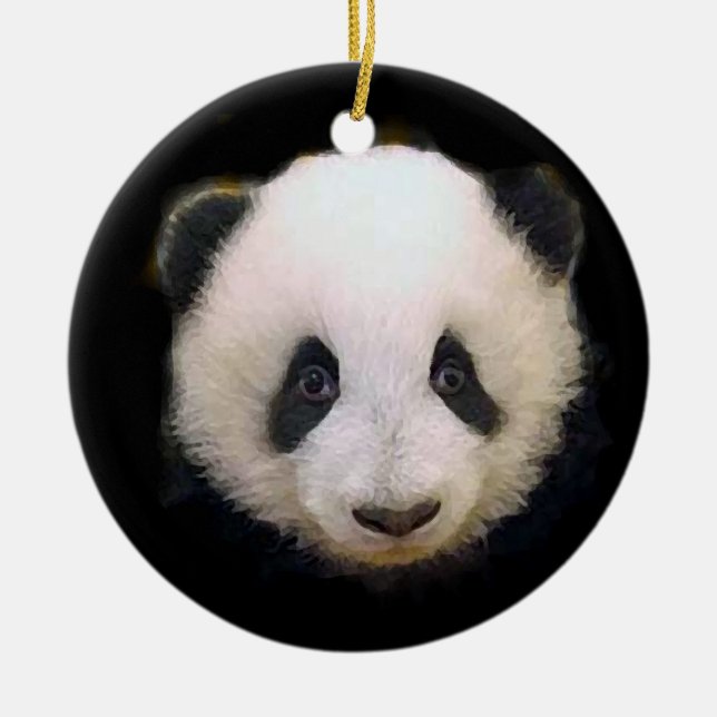 Décoration En Céramique Arbre de Noël Panda (Devant)