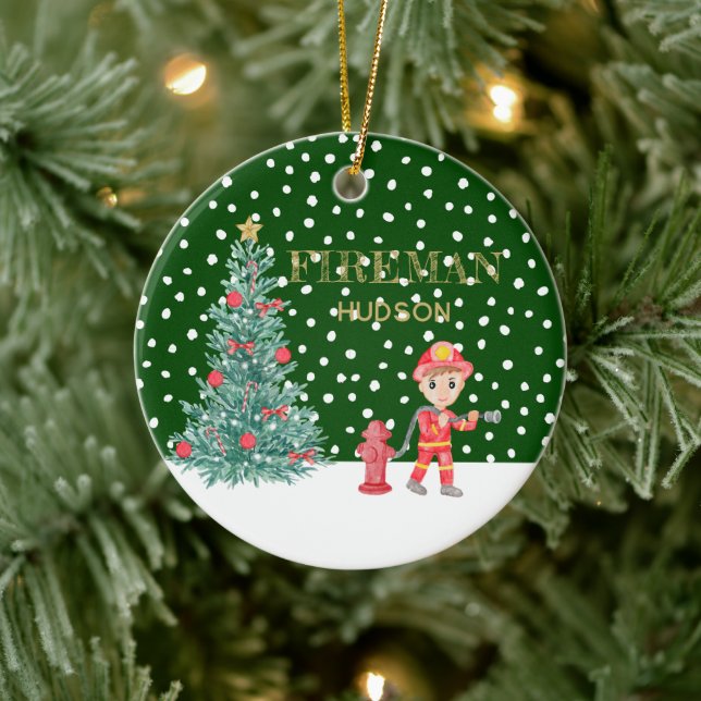 Décoration En Céramique Arbre de Noël pour pommier personnalisé (Arbre)