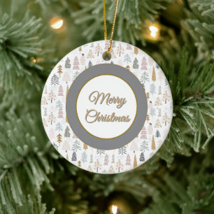 Décoration En Céramique Arbres de Noël hivernaux rustiques personnalisés