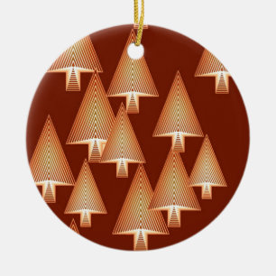 Décoration En Céramique Arbres de Noël métalliques modernes - cuivre