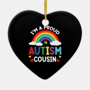 Décoration En Céramique Arc-en-ciel Je suis fière d'être la cousine d'un a