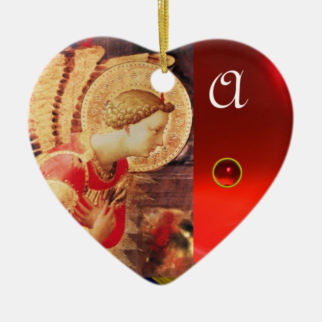 Décoration En Céramique ARCHANGEL GABRIE Géme de coeur Monogramme (Devant)