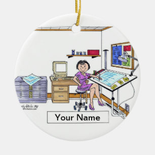 Décoration En Céramique Architecte/ingénieur - femelle