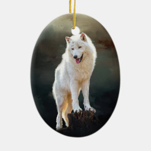Décoration En Céramique Arctic wolf