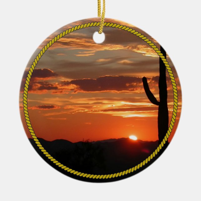 Décoration En Céramique Arizona Sunset—beau, (Devant)