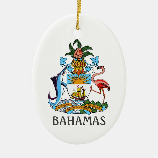 Décoration En Céramique Armoiries - Bahamas (Devant)