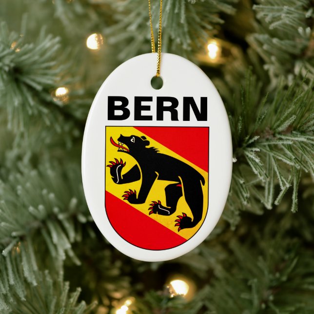 Décoration En Céramique Armoiries de Berne, SUISSE (Arbre)
