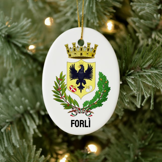 Décoration En Céramique Armoiries de Forlì, ITALIE (Arbre)
