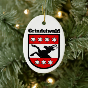 Décoration En Céramique Armoiries de Grindelwald, Suisse