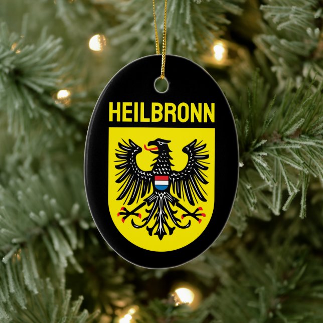 Décoration En Céramique Armoiries de Heilbronn, Allemagne (Arbre)