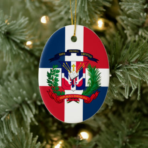Décoration En Céramique Armoiries de la République dominicaine