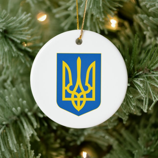 Décoration En Céramique Armoiries de l'Ukraine (Arbre)