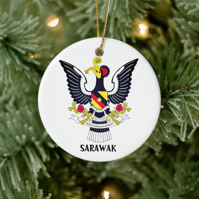 Décoration En Céramique Armoiries de Sarawak - MALAISIE (Arbre)