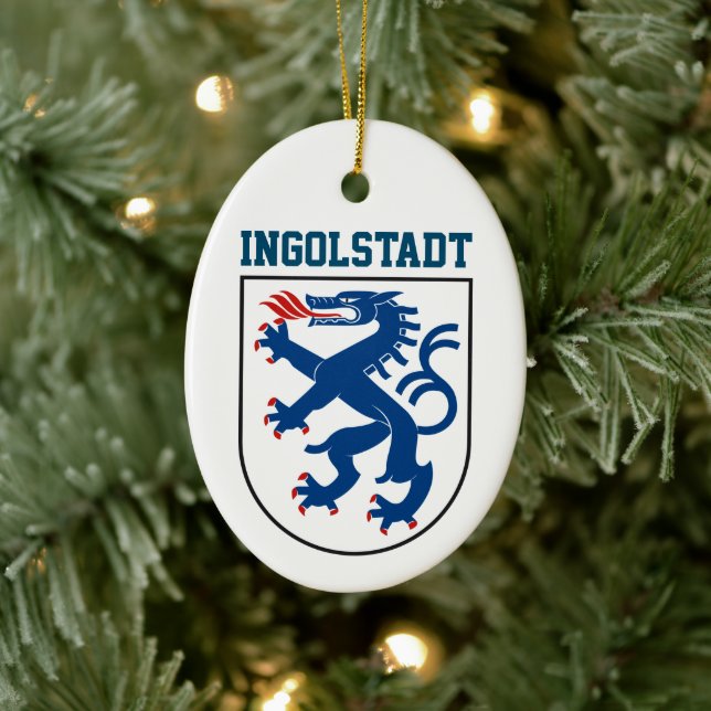 Décoration En Céramique Armoiries d'Ingolstadt, Bavière - ALLEMAGNE (Arbre)
