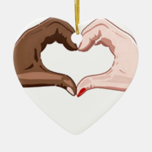 Décoration En Céramique Arrêtez le racisme (Devant)