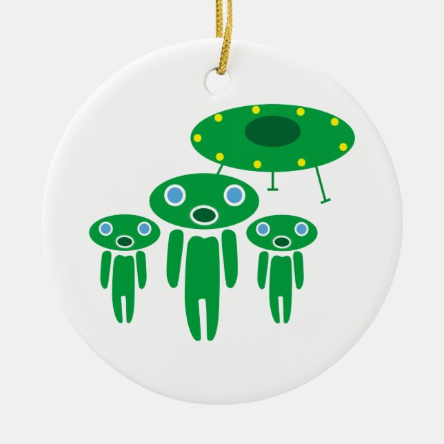 Décoration En Céramique arrivée des Aliens (Devant)