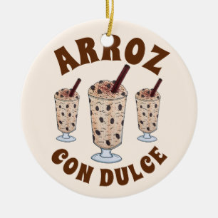 Décoration En Céramique Arroz con Dulce Pudding Portoricain de riz à la no