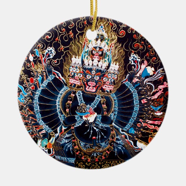 Décoration En Céramique Art bouddhiste tibétain (Chemckok Heruka) (Devant)