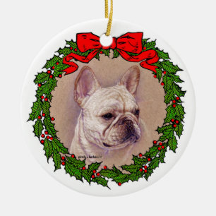 Décoration En Céramique Art Bulldog français par Glenda S. Harlan
