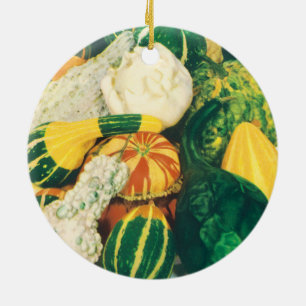 Décoration En Céramique Art de pochette de graines vintage, gourdes mixtes