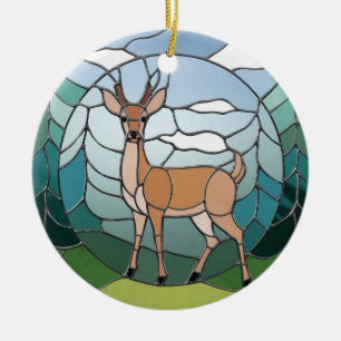 Décoration En Céramique Art de verre coloré, Style de cerf en verre coloré