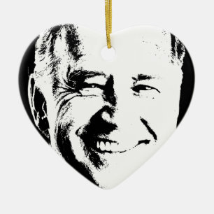 DÉCORATION EN CÉRAMIQUE ART D'ENCRE DE TIMBRE DE JOE BIDEN
