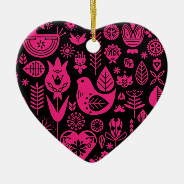 Décoration En Céramique Art Motif nordique scandinave (Devant)