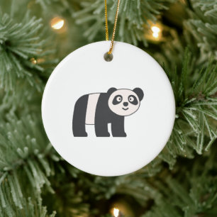 Décoration En Céramique Art plat d'ours panda mignon minimaliste