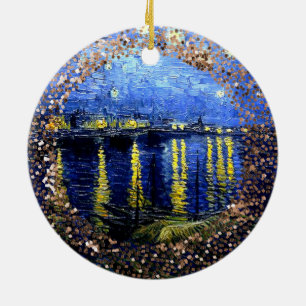 Décoration En Céramique Art Van Gogh, Starry Night over the Rhone,