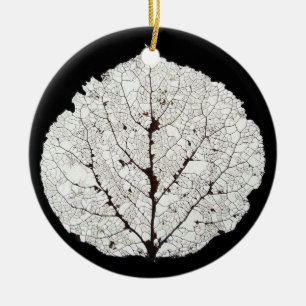 Décoration En Céramique Aspen Feuille Squelette 1