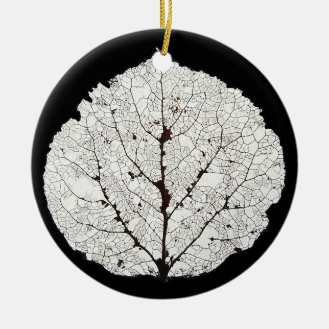 Décoration En Céramique Aspen Feuille Squelette 1 (Devant)