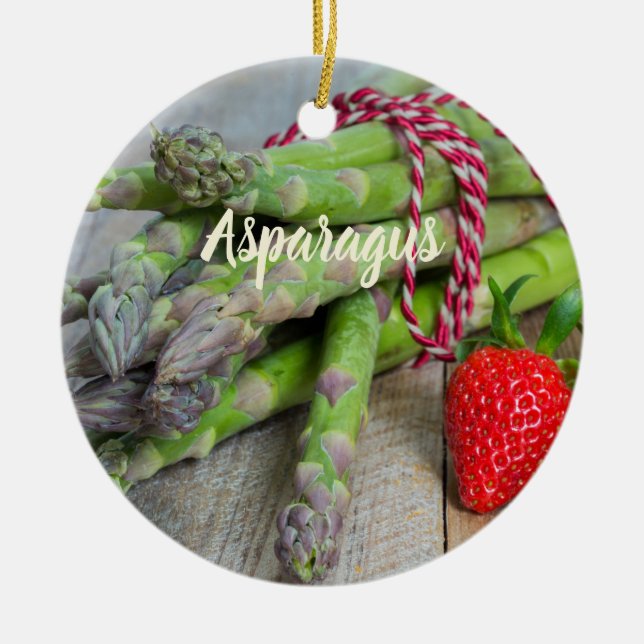 Décoration En Céramique Asperges vertes aux fraises (Devant)