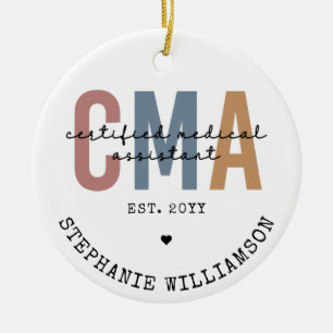 Décoration En Céramique Assistant Médicale certifié CMA personnalisé