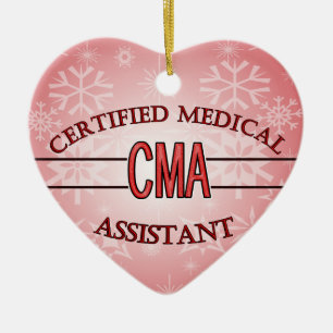 DÉCORATION EN CÉRAMIQUE ASSISTANT MÉDICALE CERTIFIÉ LOGO CMA