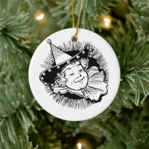 Décoration En Céramique Assistant vintage de Oz, Portrait de Femme Munchki
