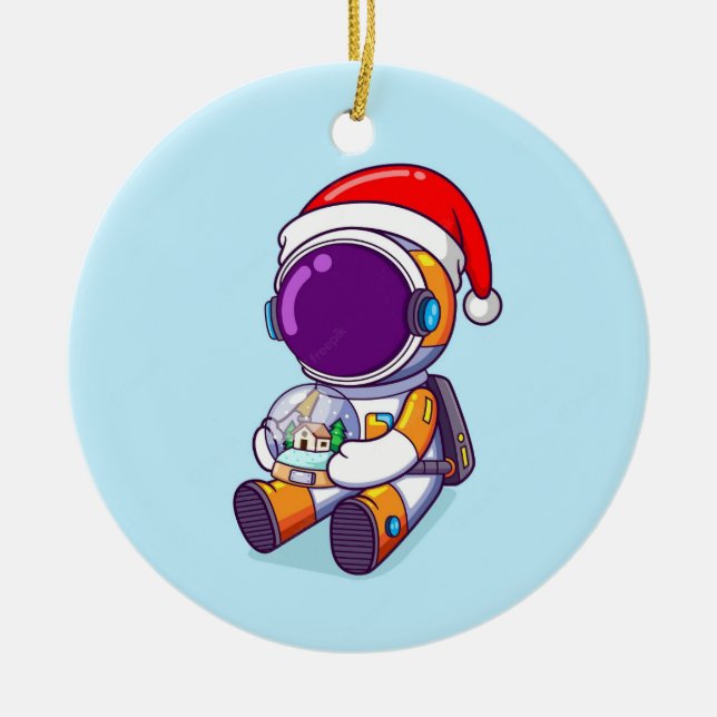 Décoration En Céramique astronaute de noël (Devant)