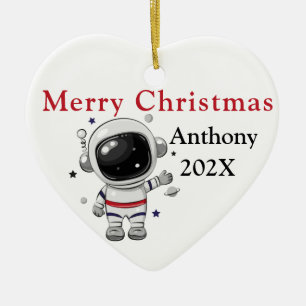 Décoration En Céramique Astronaute personnalisé pour sapin de Noël