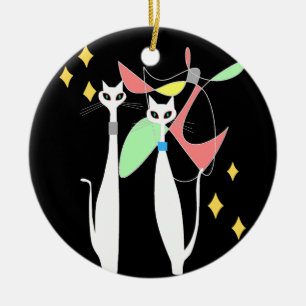 Décoration En Céramique Atomique Moyen Siècle moderne Cool Chat Mobile