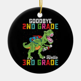 Décoration En Céramique Au revoir 2e année Bonjour 3e année T Rex Dinosaur