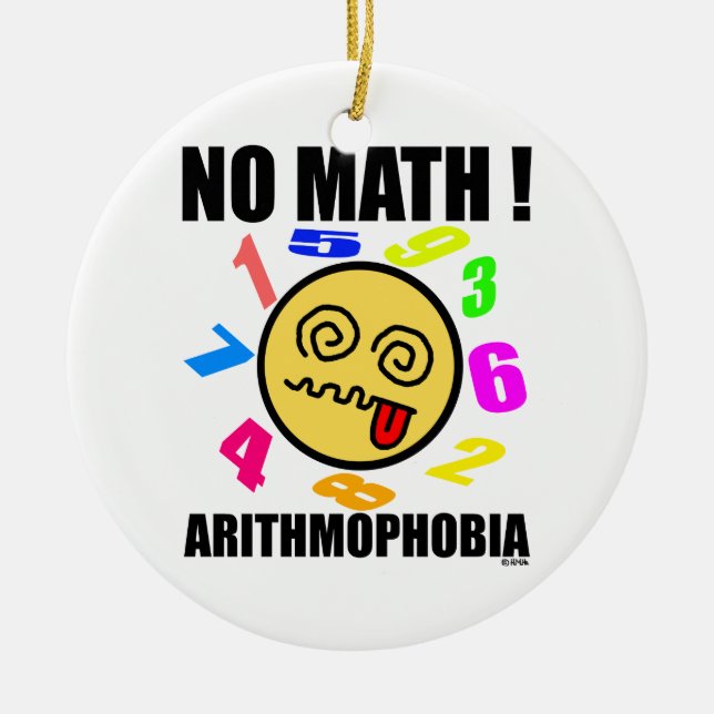 Décoration En Céramique Aucunes maths ! Arithmophobia (Devant)