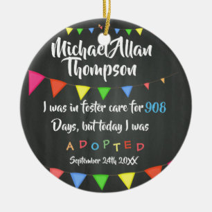 Décoration En Céramique Aujourd'hui j'ai été adopté de l'accueil - nom