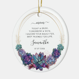 Décoration En Céramique Aujourd'hui une mariée mère de la mariée Photo Suc