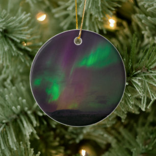 Décoration En Céramique Aurora Borealis Lumières du Nord ciel nocturne arc