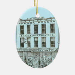 Décoration En Céramique Aurora Illinois Aurora Beacon News 1871 Stone Lith