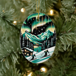 Décoration En Céramique Aurora Ski Adventure Noël