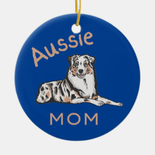 Décoration En Céramique Aussie Maman Australien Berger Aussie Chien