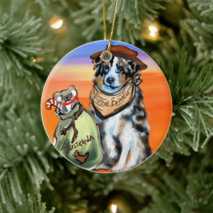 DÉCORATION EN CÉRAMIQUE AUSTRALIAN SHEPHERD