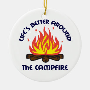 Décoration En Céramique Autour du feu de camp