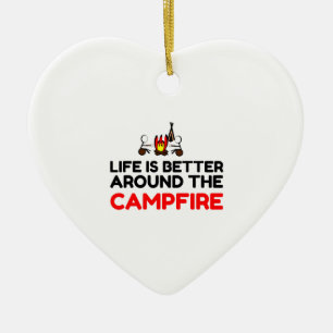 Décoration En Céramique Autour Du Feu De Campagne