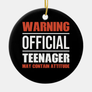 Décoration En Céramique Avertissement Officiel Adolescent 13 Anniversaire 